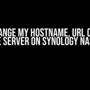 Can I change my hostname, URL of GitLab CE server on Synology NAS?