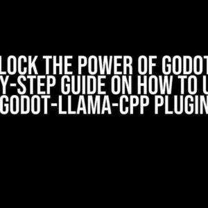 Unlock the Power of Godot: A Step-by-Step Guide on How to Use the Godot-Llama-CPP Plugin